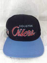 Houston Oilers Hat Sports Specialties Script Snapback Adjustable Cap Hats For Men Adjustable Cap Hats