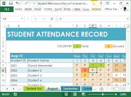 Student Attendance Record Template For Excel