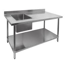 Restaurant Prep Tables With Built In Sinks In 2020 Steel Restaurant Sink Kitchen Prep Table