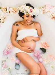 It's important that you plan your photoshoot so that you can get the right equipment and props. Milk Bath Pregnancy Maternity Photo Shoot Popsugar Family