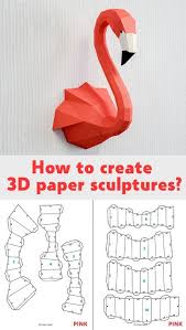 Diy Paper Craft Template 3d Papercraft Model Sculpture Flamingo Crafting Ideas Kit Origami Paper Crafts Origami Paper Crafts Diy Paper Flowers Diy Wedding