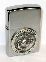 Us Marines Usmc Blazer Dual Blue Jet Butane Cigar Torch Lighter Silver Chrome Lighter Torch Light Usmc