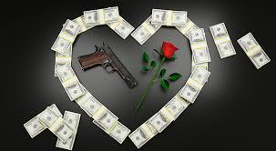 | see more about grunge, quote and pink. Hd Wallpaper Money Gun Rose Romance Cash Dollars Rebel Love Concept Wallpaper Flare