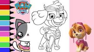 Free paw patrouille coloring pages png. Coloring Paw Patrol Mighty Pups Skye Coloring Book Page Sprinkled Donuts Jr Youtube