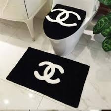 ブランドシャネル トイレマット フタカバー 便座カバー 浴室マット絨毯 chanel ふわふわ chanel room chanel bedroom bathroom decor luxury