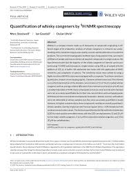 Visualizza il profilo di dusan ml. Pdf Quantification Of Whisky Congeners By 1 H Nmr Spectroscopy