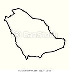 Download 1,411 saudi arabia map flag stock illustrations, vectors & clipart for free or amazingly low rates! Black Outline Of Saudi Arabia Map Vector Illustration Canstock