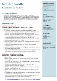 Lead Analyst Resume Samples Qwikresume