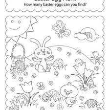 Activity Sheet Hunt For Easter Eggs Coloring Pages Easter Preschool Easter Activities Easter Coloring Pages