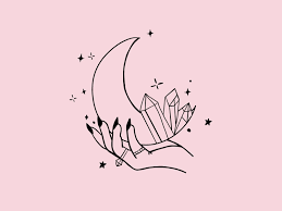 Magic Crystals Art Drawing Witch Drawing Aesthetic Drawing