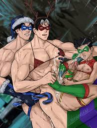 Rule34 - If it exists, there is porn of it  damian wayne, dick grayson,  jason todd, nightwing, red hood (batman), robin (dc)  8117119