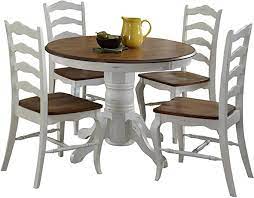 Amazon Com French Countryside Oak White 42 Round Pedestal Dining Table With 4 Chairs Round Pedestal Dining Table Round Pedestal Dining Pedestal Dining Table