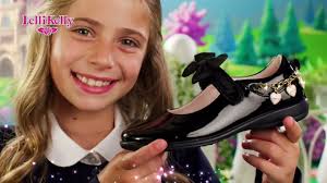 Lelli Kelly Anne Girls School Shoe G Fit With Detachable Heart Bracelet