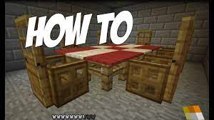 How To Make A Table Cloth Dining Room In Minecraft Furniture Series Episode Make A Table Table Cloth Minecraft Table