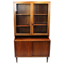 Glass sides with a glass front door. Danish Rosewood Cabinet With Glass Doors 1960s For Sale At Pamono