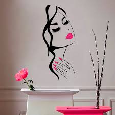 Waxing room treatment room spa room decor chiropractic office decor therapy room massage room decor office design home office design chiropractic office design. Lashes Makeup Wall Decor Girl Face Beauty Salon Wall Sticker Hairstyle Hairdresser Decor Spa Room Wall Decal Vinyl Murals Buy At The Price Of 2 32 In Aliexpress Com Imall Com