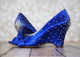 Wedding Shoes Royal Blue Wedge Wedding By Designyourpedestal Blue Wedding Shoes Wedge Wedding Shoes Wedding Shoes Wedge Blue