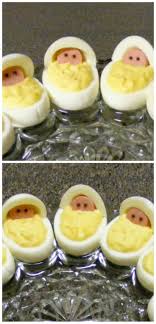 Newborn Babies Deviled Eggs Baby Shower Recipe Recipe Eggs For Baby Baby Shower Food Fun Baby Shower Food Ideas