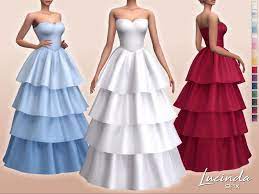 We have a huge and unique assortment of winter formal dresses available in diverse colors, sizes, and lengths. Sifix S Lucinda Dress Sims 4 Dresses Sims 4 Wedding Dress Sims 4