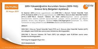 Ösym giriş internet sitesi ile kpss, lys, ygs, dgs sınavı tercih tarih ve sonuçları hakkında merak ettiğiniz her şey sayfamızda. Osym Duyurdu Yks Sinav Giris Yerleri Aciklandi 2019 Yks Sinav Giris Belgesi Nasil Alinir Gundem Haberleri