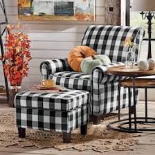 Black And White Buffalo Plaid Chair And Ottoman Buffalo Check Armchair And Ottoman With Images Chair And Ottoman Set Decor Plaid Living Room