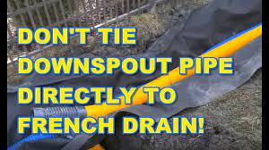 And then your french drain is isolated from your downspout system, ensuring that your french drain is going to last forever. Why You Don T Tie Your Downspout Pipe Directly To French Drain Pipe Youtube