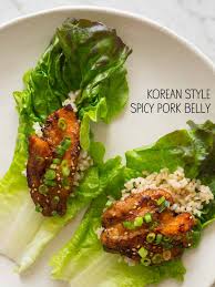 korean style y pork belly spoon