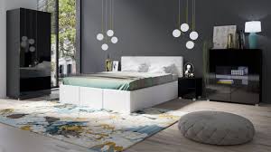 Schlafzimmer Komplett Set 5 Tlg Labri Weiss Schwarz Hochglanz Kaufen Bei Sylwia Lesniewska Fun Mobel