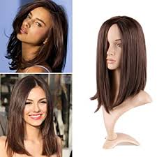Shoulders length hair has certain benefits for you to try out. Thrift Bazaar Short Straight Bob Wig Middle Part Full Wig Shoulder Length Bob Style Haircut Wig Mid Length Full Head Natural Wig Heat Resistant Amazon In Beauty