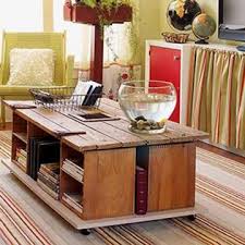 This Rolling Coffee Table Is Made Entirely Of Repurposed Items Living The Country Life Ht Vintage Doors Repurposed Doors Repurposed Repurposed Wooden Crates