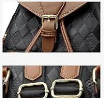 Kiepoar Damen Rucksack aus Kunstleder, Schnalle Klappe Rucksack mit  Kordelzug Diebstahlschutz Vintage Lederrucksack, Mode Elegant Designer Mini  ...