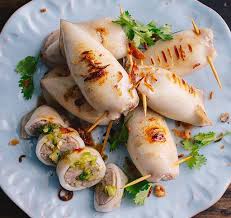 Thai Grilled Stuffed Squid Marion S Kitchen Recipe Squid Recipes Asian Recipes Indian Food Recipes
