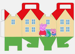 Peppa Y George Pig Caja Con Forma De Casa Para Imprimir Gratis Fiesta De George Pig Fiesta De Cumpleanos De Peppa Pig Peppa Pig Para Imprimir