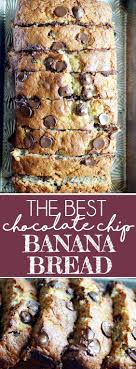 Chocolate Chip Banana Bread Recette Cuisine Et Boissons Nourriture Recette
