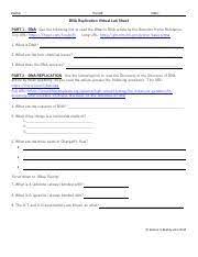 Guanine g 2 thyrnine t 2 uracil u dna to rna to protein worksheet together with worksheet dna rna and protein synthesis answer key best 712. Dna Replication Virtual Lab Sheet Pdf Name Period Date Dna Replication Virtual Lab Sheet Part 1 Dna Use The Following Link To Read The What Is Dna Course Hero