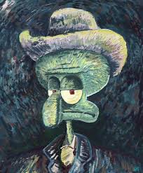 Spongebob Quite The Dashing Portrait Of Squidward Squidward Art Art Funny Art