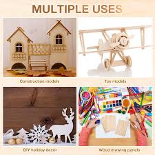 ‪Side Window Covers 240 Pcs Balsa Wood Sticks & Sheets - 12 Inch Craft Wood  For DIY Projects & Model Building Wooden Craft Supplies‬‏