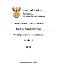 Cat gr10 pracpaper june2018 grey. Grade 11 2020 Computer Applications Technology Free Download Pdf