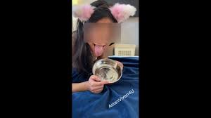 Puppy spits cum in her doggy bowl and laps it up (CIM: Cum in Mouth, Spit,  then Swallow!)