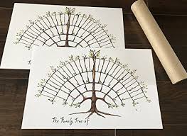 Simple Family Tree Chart Farmhouse Decor Friendly Un Framed 2 Fill In Prints For Ancestry And Genealogy