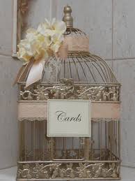 Bird Cage Gift Card Holder Wedding Birdcage Cardholder Champagne Gold By Yesmorefunk 70 00 Wedding Birdcage Card Box Wedding Wedding Decorations