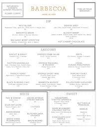 Barbecoa Launches Brunch Menu Brunch Menu Brunch Menu Design Coffee Shop Menu