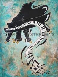 Piano Keyboard Entitled Boogie Down Giclee Etsy In 2021 Music Painting Piano Art Music Art Print