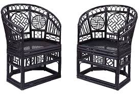 Painted Bamboo Chairs Pair Bamboo Chair Bamboo Furniture Painted Rattan Dining Chairs