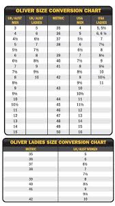 Size Chart Oliver Your Workwear