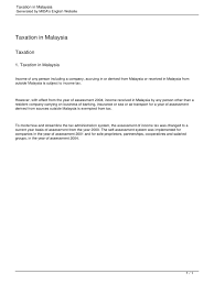 The malaysian qualifications framework (malay: Taxation In Malaysia