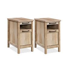Solid oak console table with drawers sold at alibaba.com are stylish and made from the highest quality materials. Set Of 2 End Table Side Table With Pull Out Shelf And One Drawer In Lintel Oak Walmart Canada