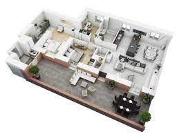 Browse this beautiful selection of small 2 bedroom house plans, cabin house plans and cottage house plans if you need only one child's room or a guest or hobby room. Design Your Future Home With 3 Bedroom 3d Floor Plans