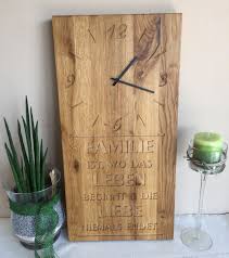 Wanduhr Eiche Massiv Familie Uhr Holz Wanduhr Holz Uhrideen