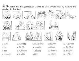 Clothing Fingerspelling Matching American Sign Language Lessons Sign Language Lessons Language Worksheets
